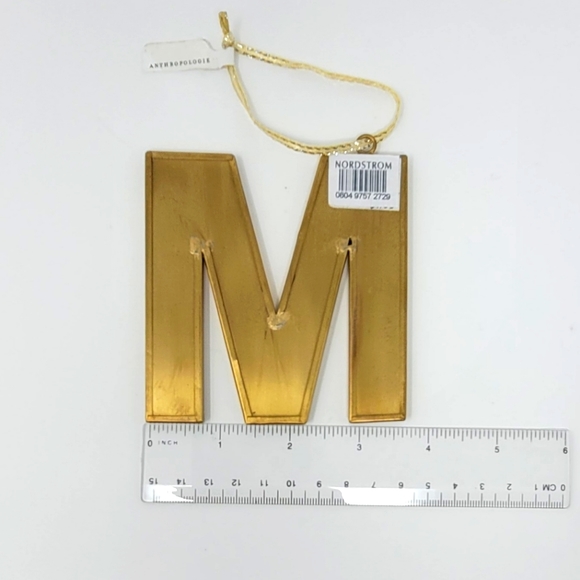 M Initial Holiday Ornament or Tag - Picture 6 of 8